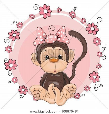 Monkey With Flowers