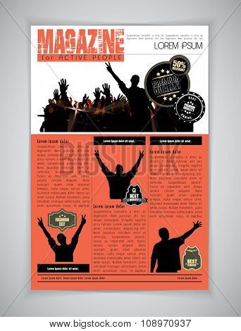 Newspaper template, vector