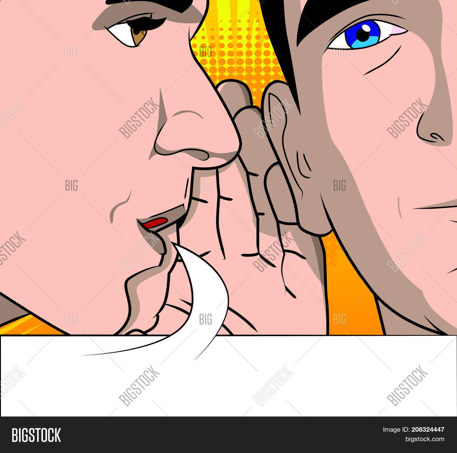 Two Men Gossiping Vector Photo Free Trial Bigstock