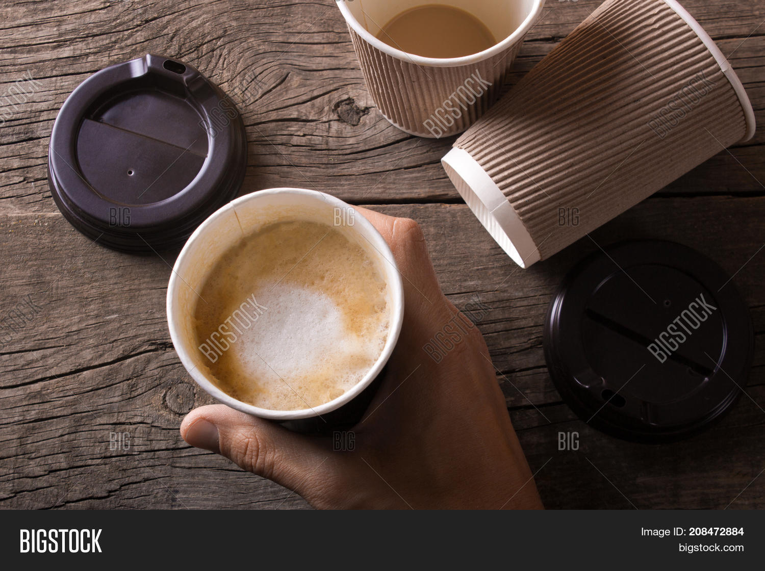 Empty Cups Coffee Full Image & Photo (Free Trial) Bigstock