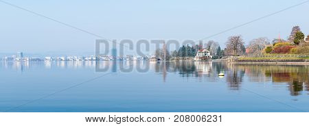 Panorama of city Zug. Switzerland. Category: Cities in Europe.