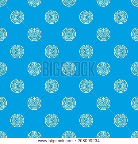 Tree ring pattern repeat seamless in blue color for any design. Vector geometric illustration