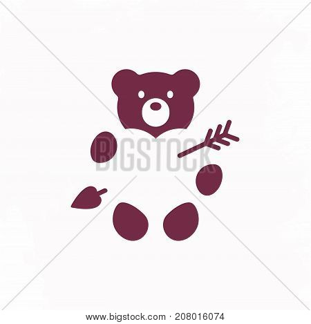 Modern vector professional sign logo love bear