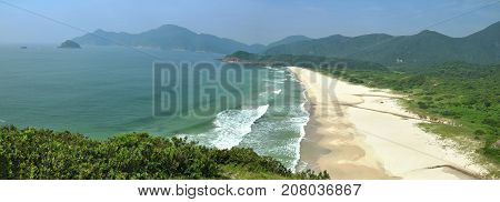 The picturesque beach in Sai Kung district  in Hong Kong.