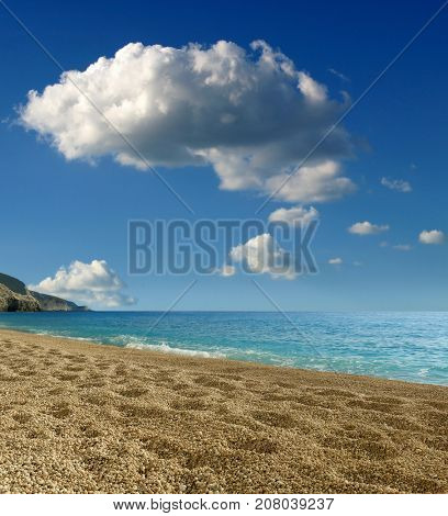 Egremni beach at Lefkada, Ionion sea, Greece