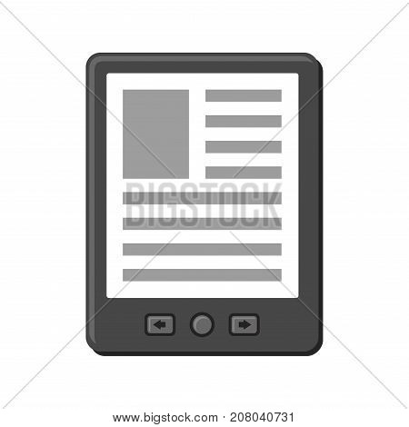 Electronic Book Icon on White Background. Vector