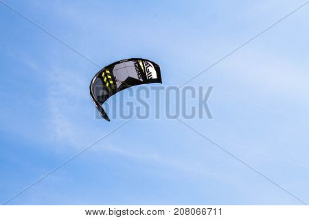 Windsurfing On The Beach Of The Big Izhora Gulf Of Finland