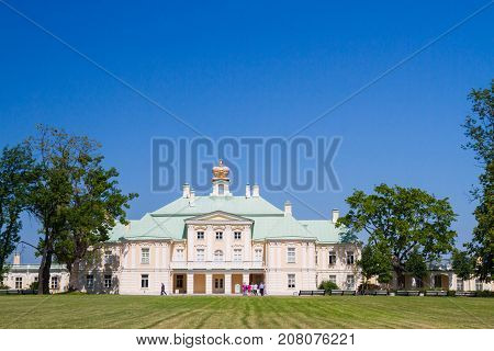 Menshikov Palace In Lomonosov Park In The Summer