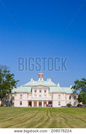 Menshikov Palace In Lomonosov Park In The Summer