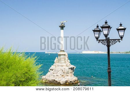 The Famous Monument To The Scuttled Ships In Sevastopol