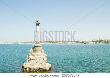 The Famous Monument To The Scuttled Ships In Sevastopol