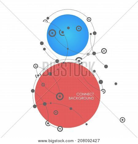 Abstract pattern of rounded lines and dots with space for text.
