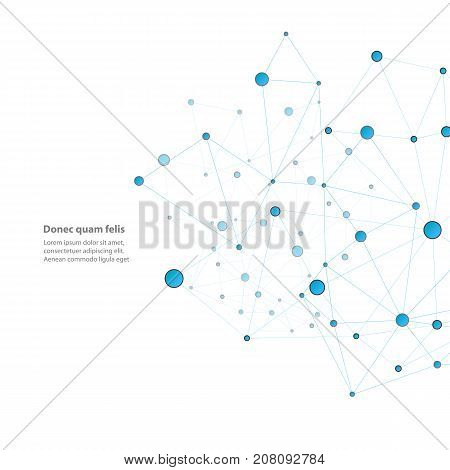 Modern vector design with elements of molecular bonds.