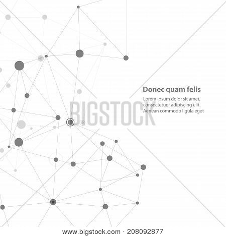 Modern vector design with elements of molecular bonds.