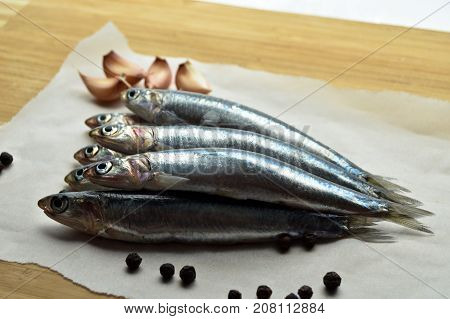 Cleaned and ready to cook fresh fish hamsi