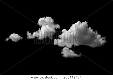 White clouds on black background. sky background