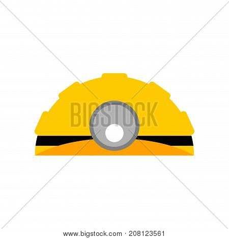 Meiner Helmet Isolated. Working Yellow Helmet. Vector Illustration
