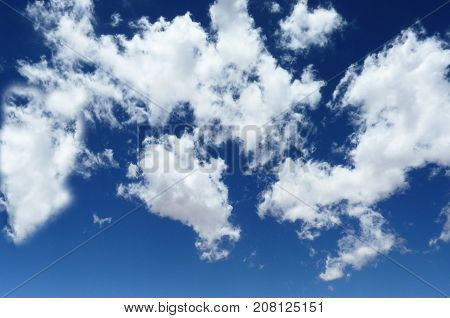 Sky / Blue sky background with clouds / Sky with clouds