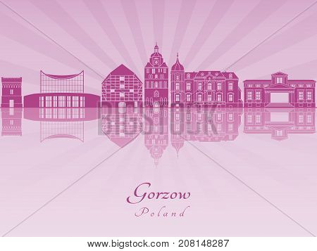 Gorzow Skyline In Purple Radiant Orchid