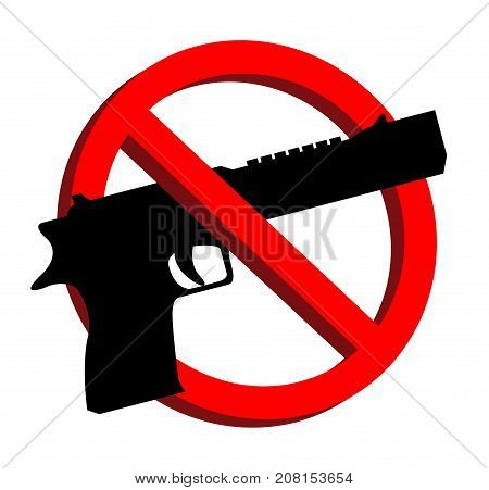 no guns allowed prohibition signs vector eps10