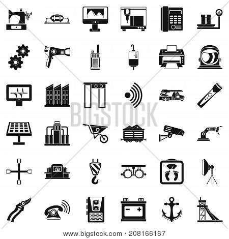 Anchor icons set. Simple style of 36 anchor vector icons for web isolated on white background
