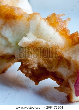 Close Up Of Eaten Apple Core Rotting Decay Fresh