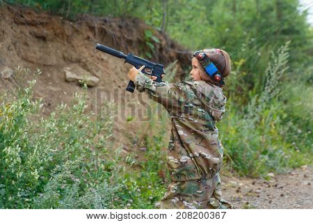 Young Boy With Gun, Laser Tag, War Simulation