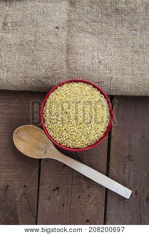 bulgur, boiled and pounded wheat. turkish bulgur pictures, turkish bulgur in plates, bulgur pilaf to make.