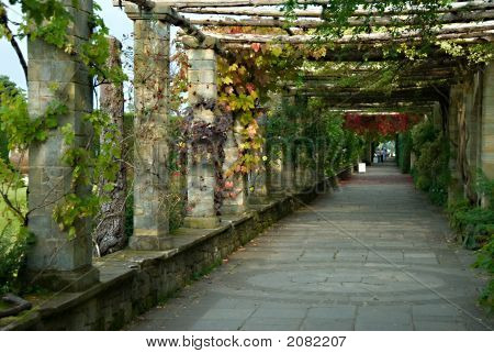 Chemin de pied dans le jardin du château de Hever
