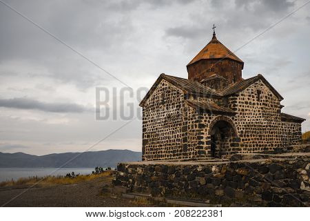 Monastery of Sevanavank in Lake Sevan. Armenia. horizontal