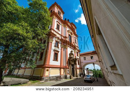 Kostel Zvestovani Panny Marie in Litomerice, Czech republic.