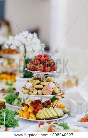 Fruit Tray On The Wedding Table