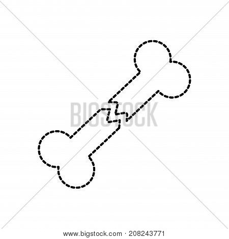 bone fracture human body xray concept icon vector illustration