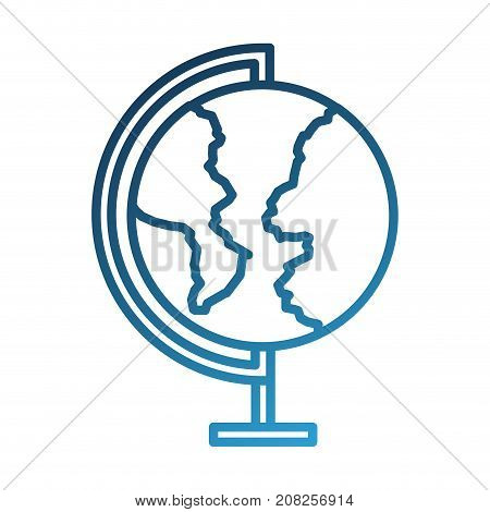 school globe world map geography study vector illustration