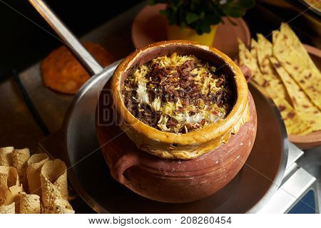 Pilaf Rice With Meat And Vegetables