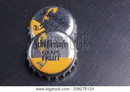 Bottle Caps Of Schofferhofer Beer.
