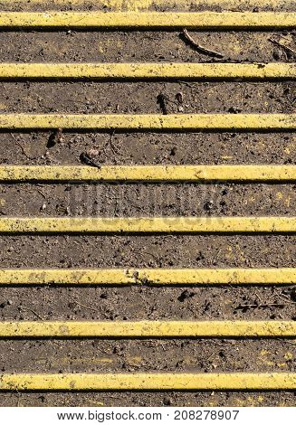 braille pavement - stripes tactile paving surface for blind people. texture pattern.