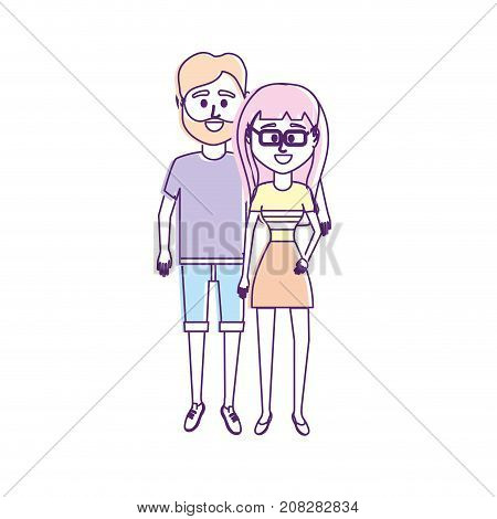 couple together with clouthes design vector illustration icon