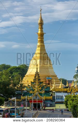 Sule pagoda in Yangon, Myanmar