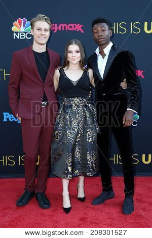 LOS ANGELES - SEP 26:  Niles Fitch, Hannah Zeile, Logan Shroyer at the 