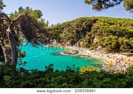 Bay of Sa Boadella in Lloret de Mar, Spain