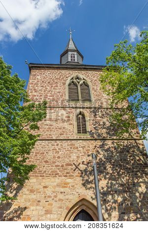 Church Tower In The Historic Center Of Blomberg