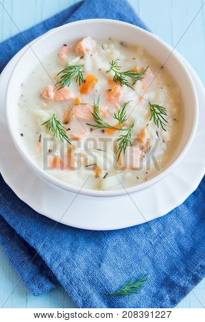 Salmon Soup With Noodles