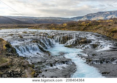 Bruarfoss Waterfall Iceland