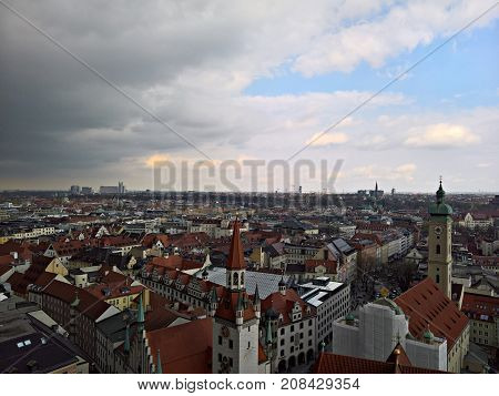 Munchen roofs - Spielzeugmuseum (Toy Museum) in the Old City Hall