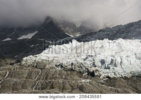 Glacier des Bossons . French Alps. Chamonix.