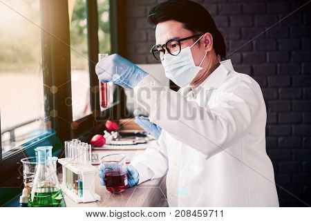 scientist working in science and chemical for health