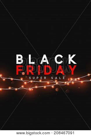 Black Friday sale, banner, poster advert. Card offert promotion design.
