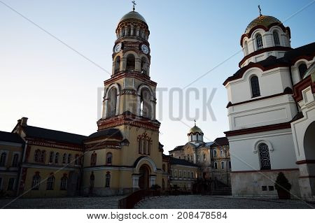 The Church and chapel in the monastery in the North Caucasus