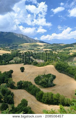 Summer landscape at Frontino (Montefeltro Pesaro Urbino Marches Italy)